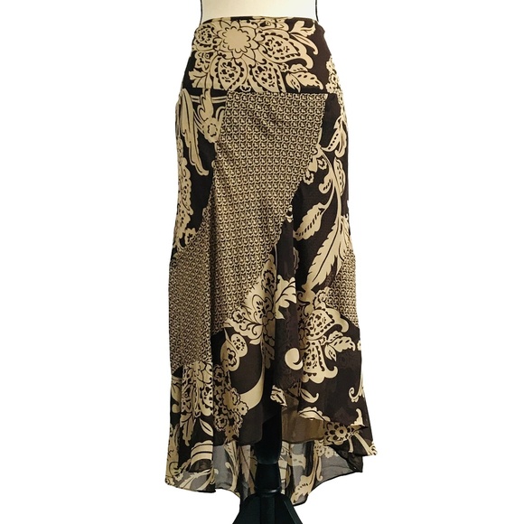 Bandolino Dresses & Skirts - Bandolino Bown Print Hi Low Maxi Skirt